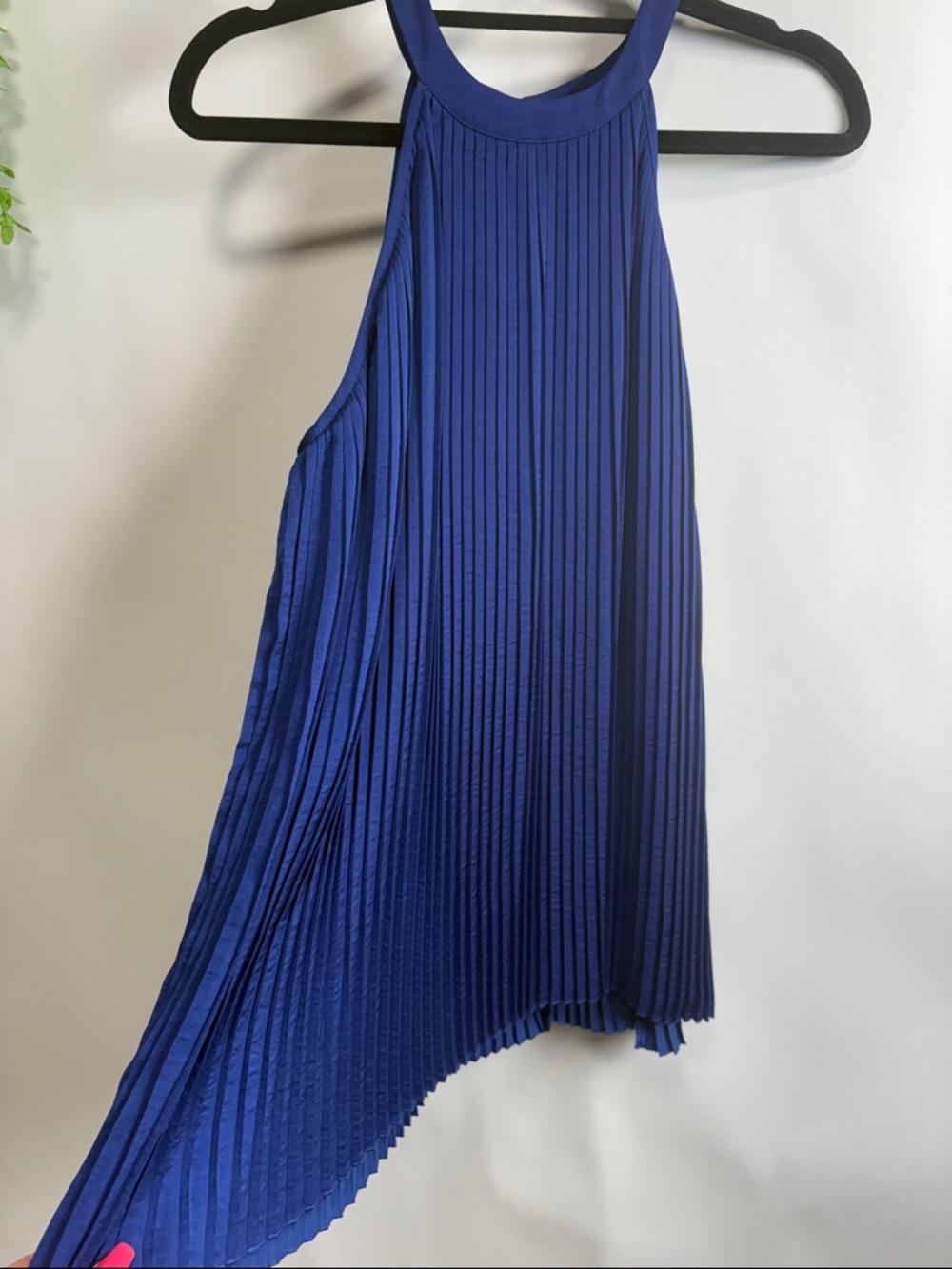 Laundry By Shelli Segal Blue Pleated Halter Top